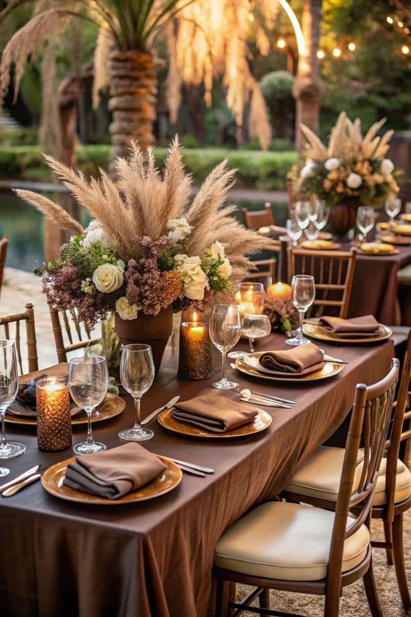 Elegant wedding reception setup by Core Production